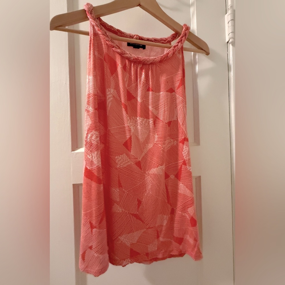 Banana Republic Red Geometric Sleeveless Top